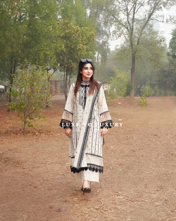 3-Piece Khaddar Dress
