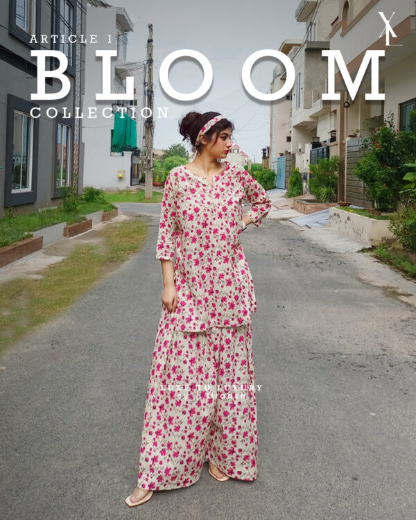 2Pc Pure Doria Lawn - Blush Bloom